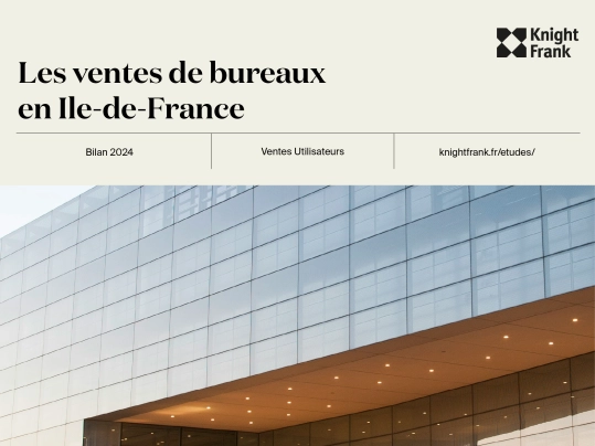 Vignette de l'article : Ventes de bureaux en Ile-de-France : Repli des volumes et résilience des valeurs métriques